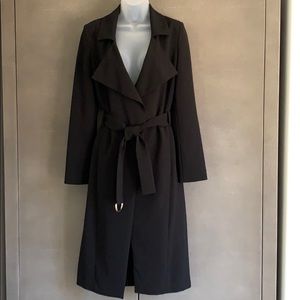 White House Black Market Long Trench Coat Size XS